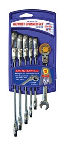 Flexi Head Ratchet Spanner Set 6 Piece