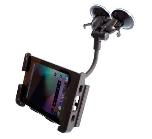 Ultimate Addons Dual Windsceen Suction Mount Car Kit + Super Strong Slim Holder for Tablets