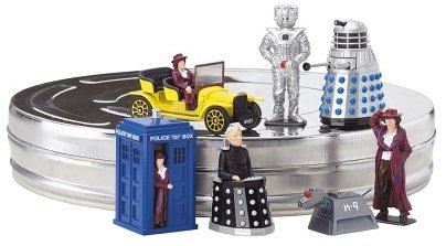 Bessie, Dalek, Tardis, Davros, & Dr Cyberman, K-9 Figures