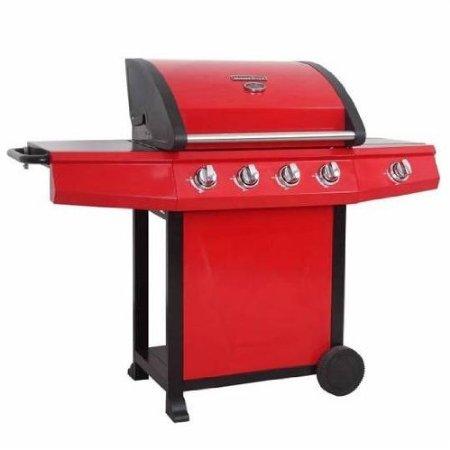 Master Cook Connoisseur Stainless Steel Outdoor Gas Barbecue in Poppy Red