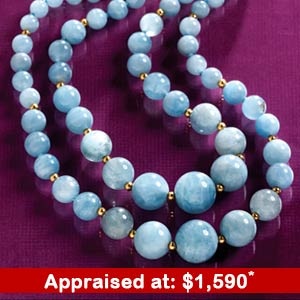 Stauer Mare Aquamarine Necklace