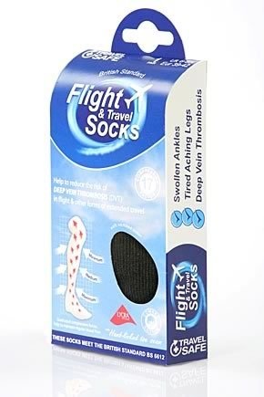 Unisex Black Flight & Travel Socks