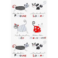 French Cat Shower Curtain 200cm