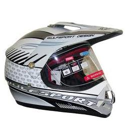 Wulfsport Prima 2 Motocross Road Legal Crash Helmet Enduro MX