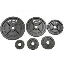 York Hammertone Cast Iron Olympic Plates